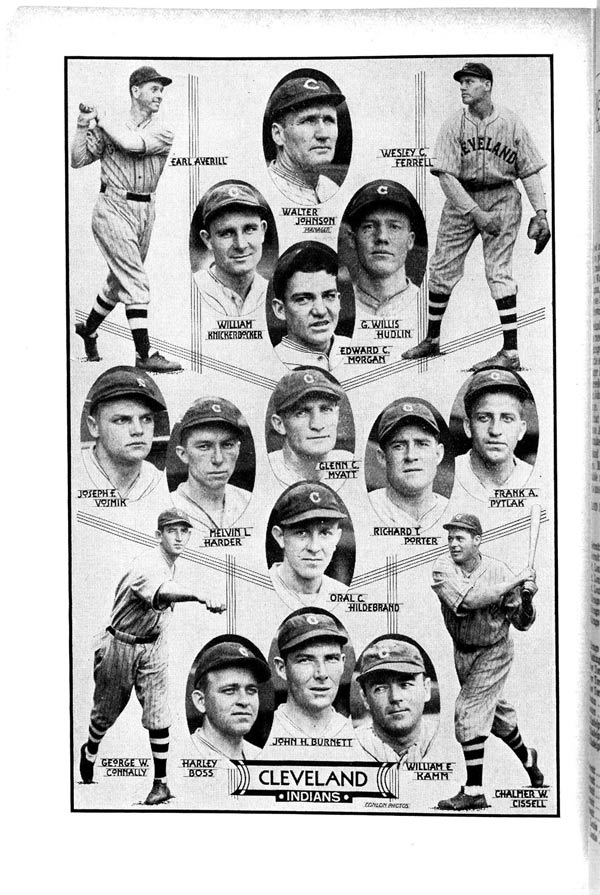 1934 Cleveland Indians team photo