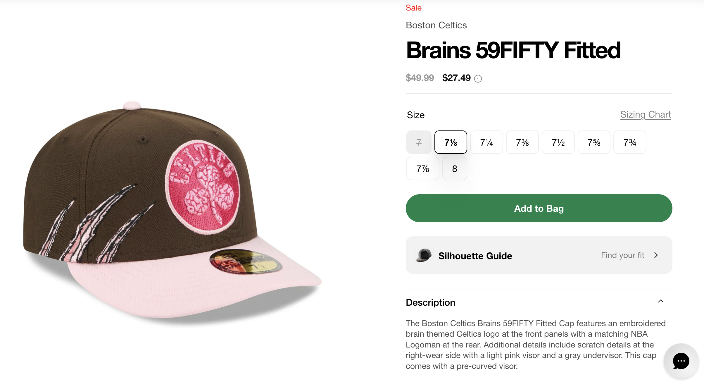 New Era Brains 59FIFTY Celtics fitted hat